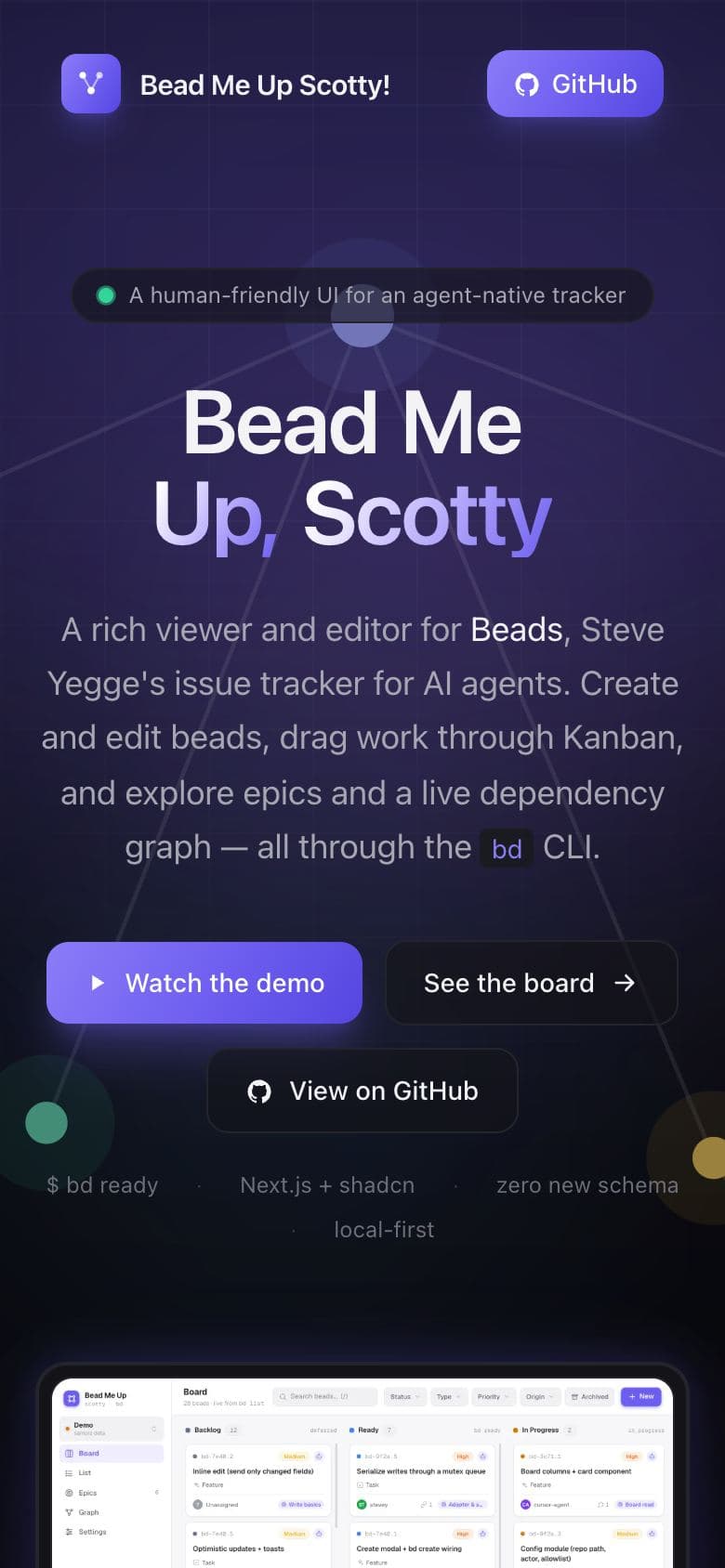 Bead Me Up, Scotty on a phone